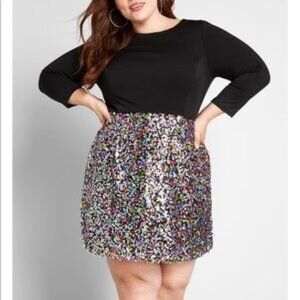 NWT: Hutch x Modcloth Absolute Intrigue Twofer Sequin Dress